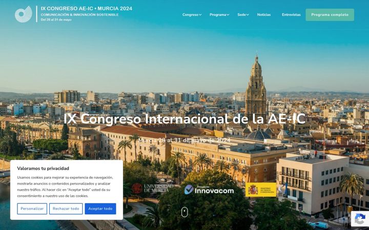 Screenshot van aeicmurcia2024.org