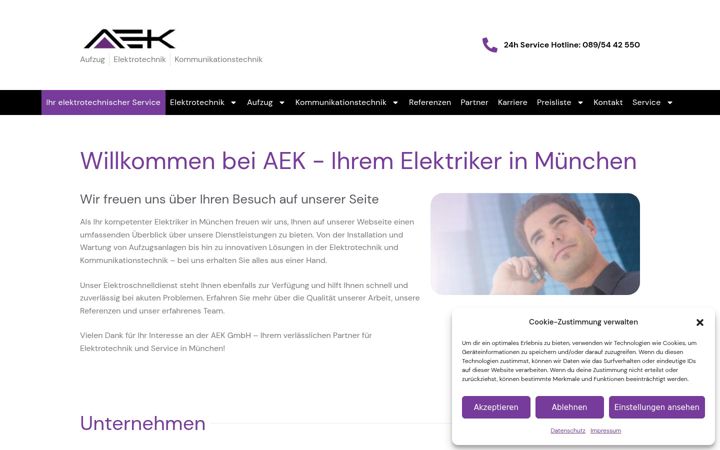 Screenshot of aek-gmbh.de
