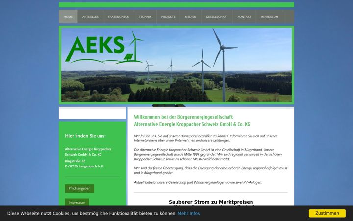 Screenshot of aeks-energie.de