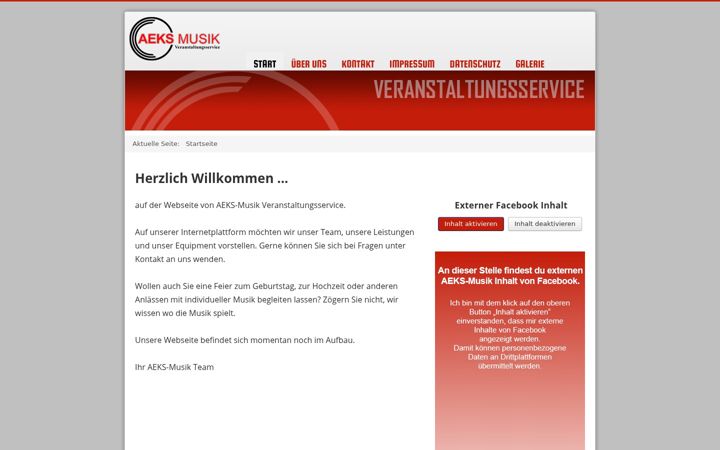 Skærmbillede af aeks-musik.de