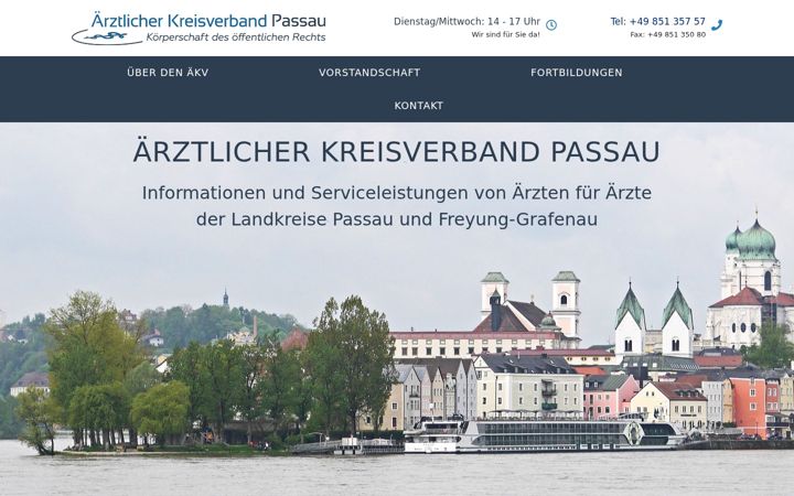 Screenshot of aekv-passau.de