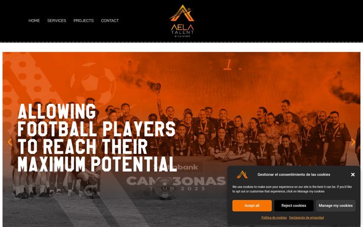 Screenshot of aelatalent.com