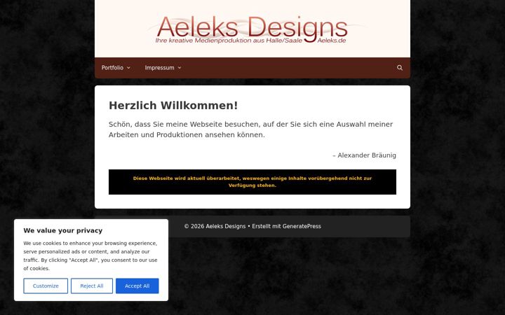 Snímek obrazovky aeleks.com
