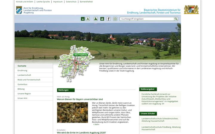 Screenshot of aelf-au.bayern.de
