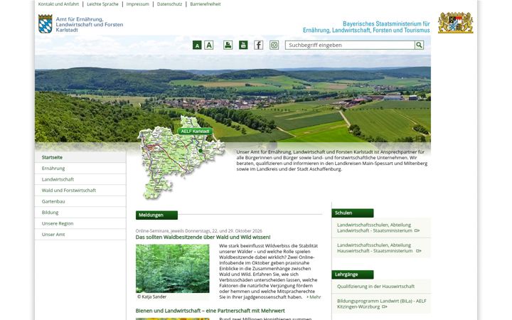 Screenshot of aelf-ka.bayern.de