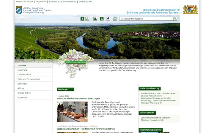 Screenshot of aelf-kw.bayern.de