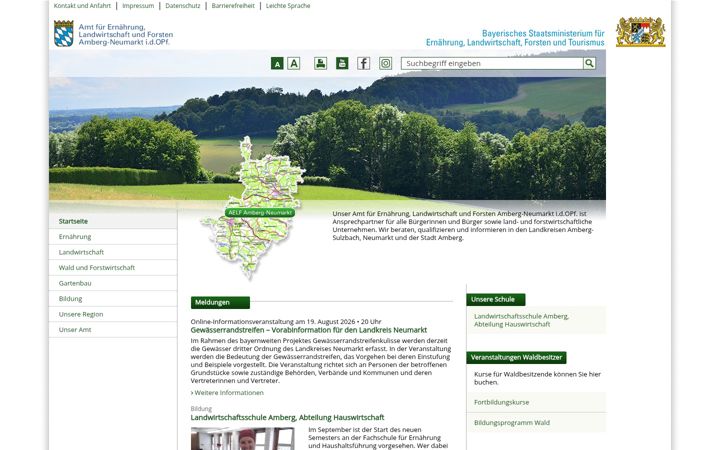 Screenshot of aelf-na.bayern.de