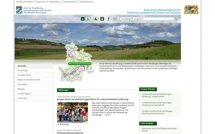 Captura de pantalla de aelf-nw.bayern.de