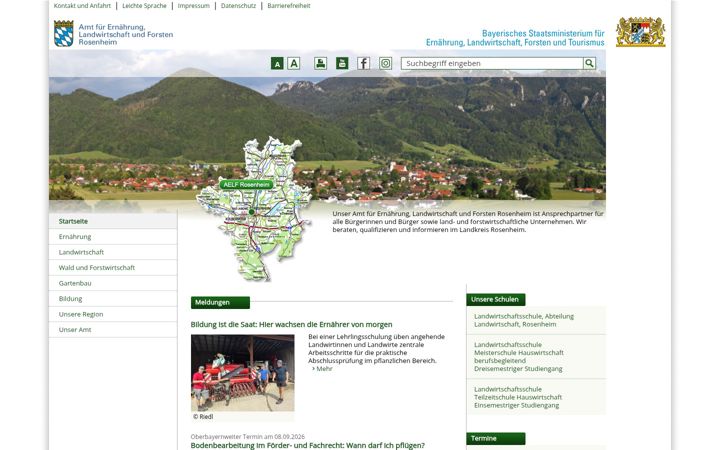 Screenshot von aelf-ro.bayern.de