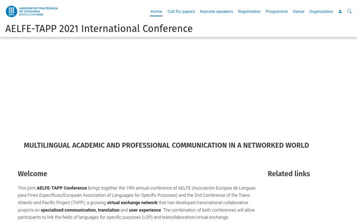 Screenshot of aelfetapp.upc.edu