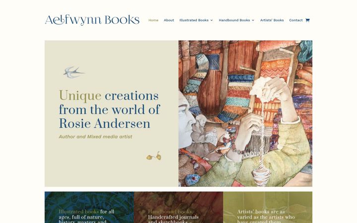 Screenshot van aelfwynnbooks.com