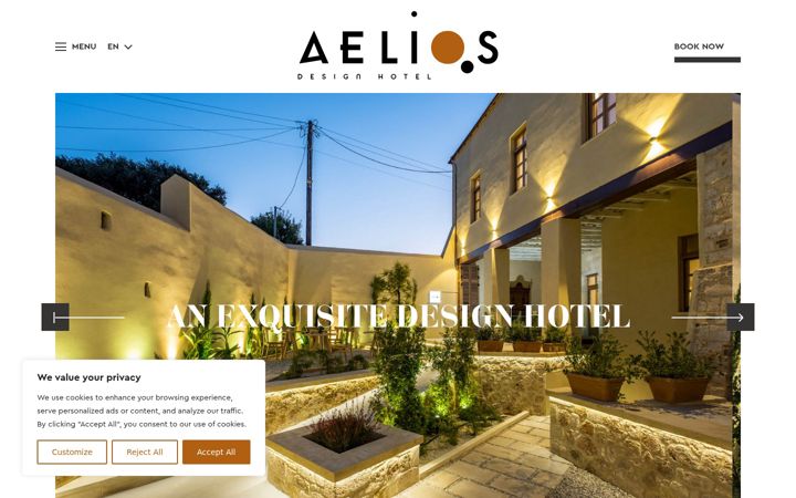 Képernyőkép: aelioshotel.gr