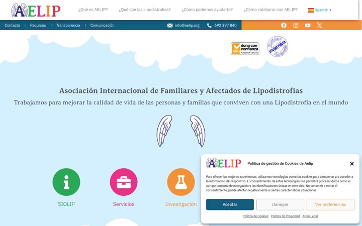 Screenshot von aelip.es