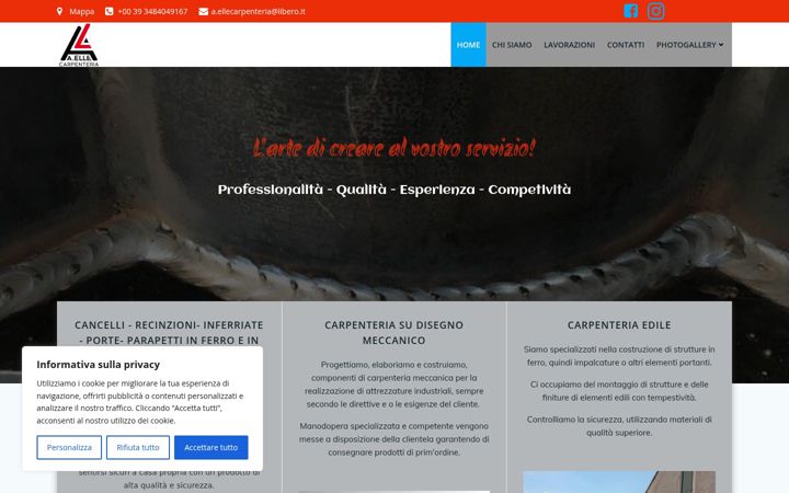 Képernyőkép: aellecarpenteria.it