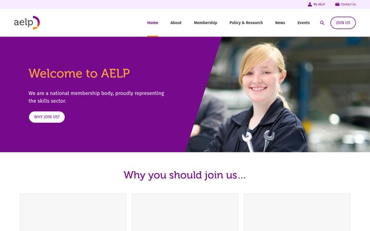 Screenshot of aelp.org.uk