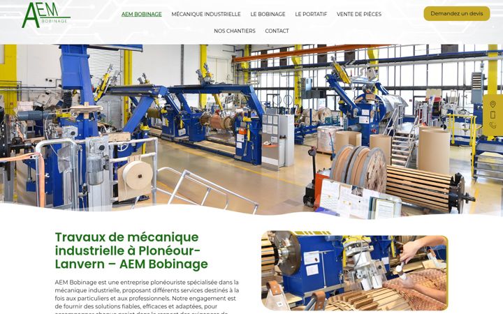 Screenshot of aem-bobinage.fr