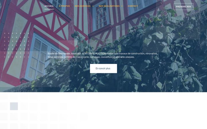 Screenshot of aem-construction.fr