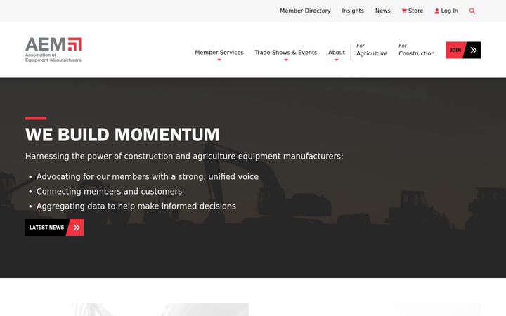 Screenshot of aem.org