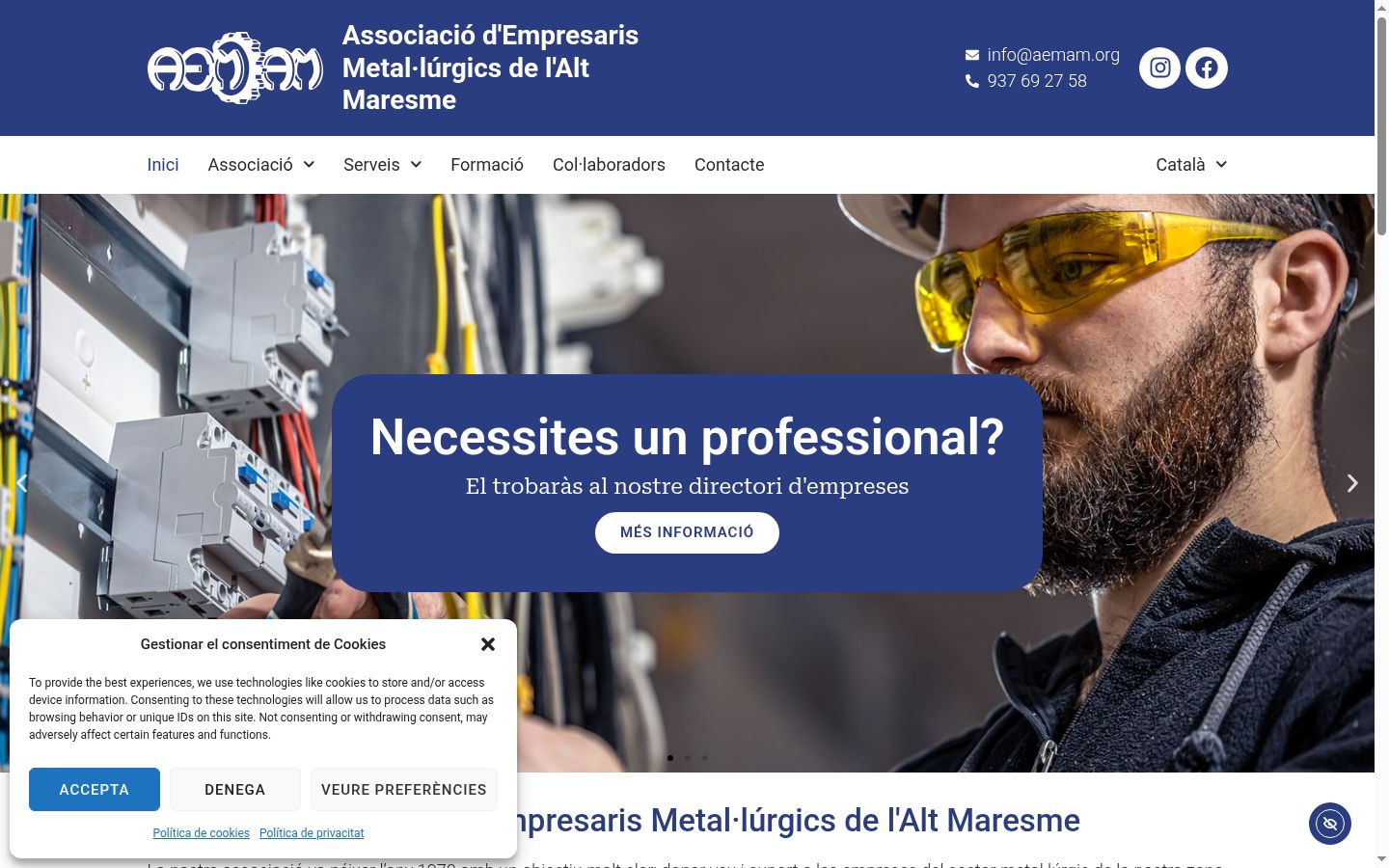 Screenshot tal-banner tal-kunsens muri qabel kwalunkwe interazzjoni
