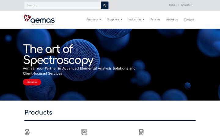 Screenshot of aemas.com