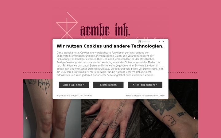 Screenshot of aembeink.com