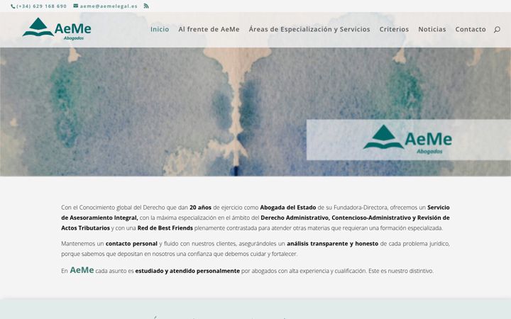 Screenshot of aemelegal.es
