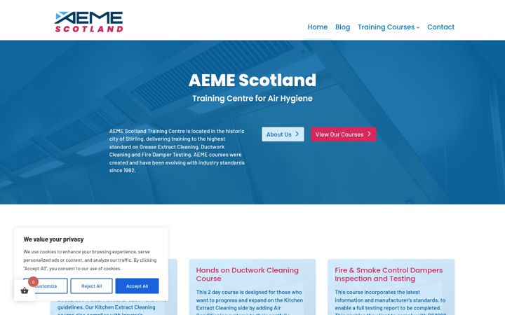 Екранна снимка на aemescotland.co.uk