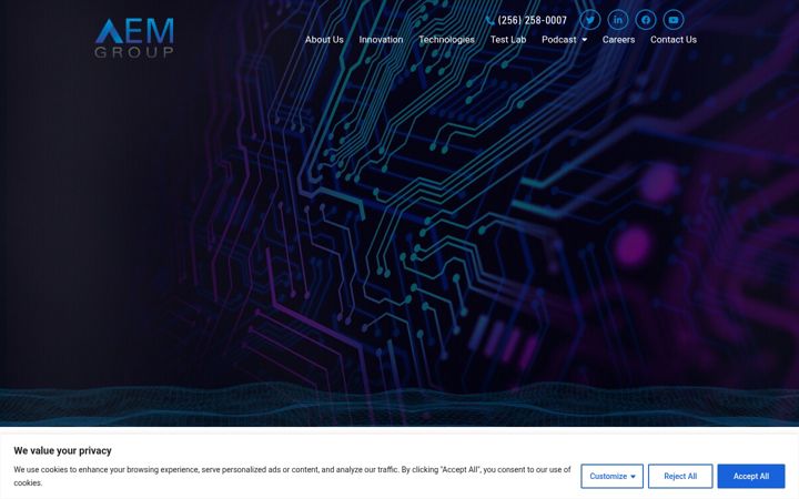 Screenshot of aemgrp.com