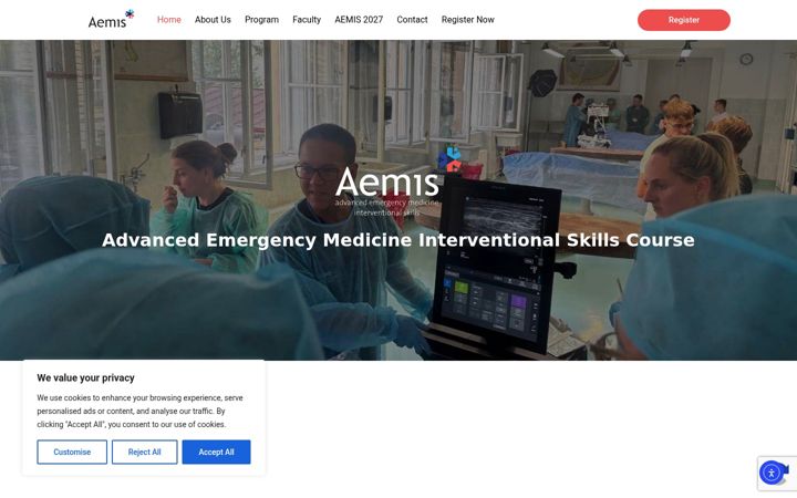 Screenshot of aemis.academy