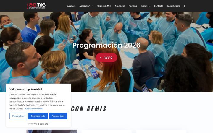 Skærmbillede af aemis.org