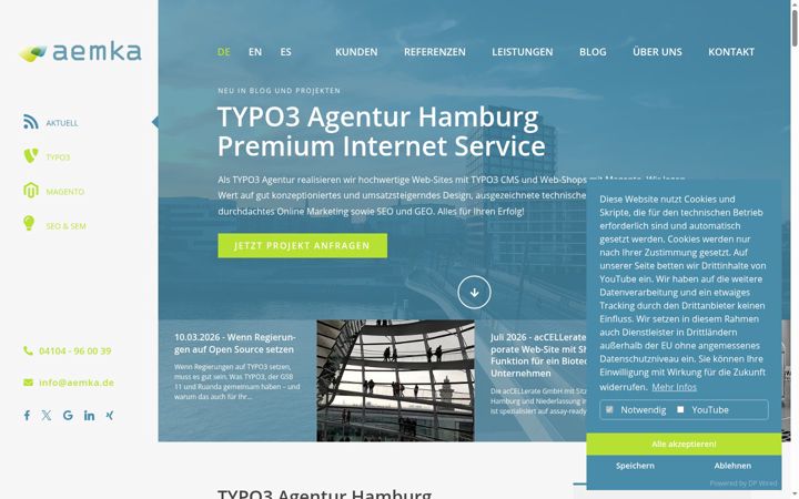 Screenshot of aemka.de