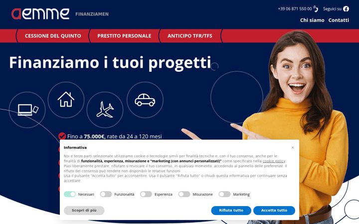 Screenshot of aemmefin.it