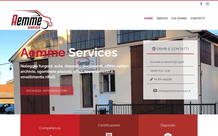 Screenshot of aemmeservices.it