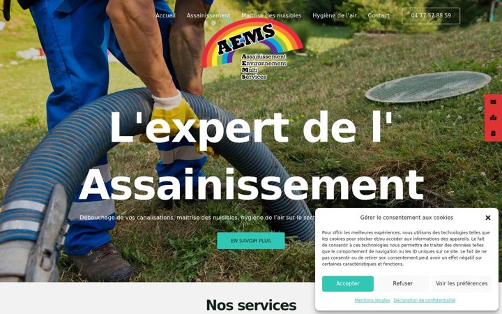 Screenshot of aemsfrance.fr