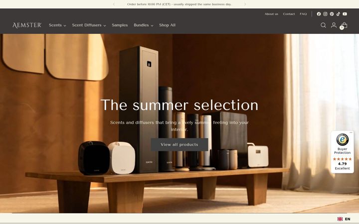 Screenshot von aemster.com