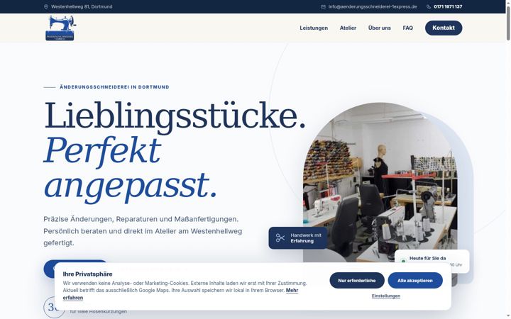 Screenshot of aenderungsschneiderei-1express.de
