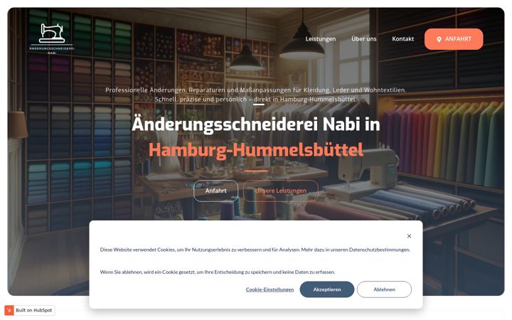 Ekrano kopija aenderungsschneiderei-nabi.de