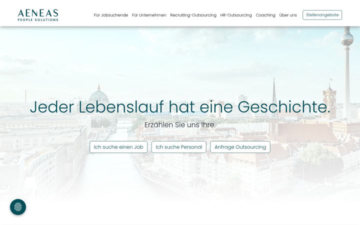 Screenshot of aeneas-group.de