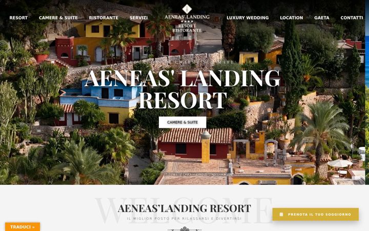 Screenshot von aeneaslanding.com