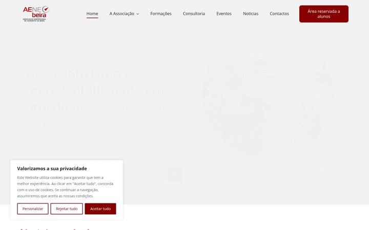Screenshot stránky aenebeira.pt