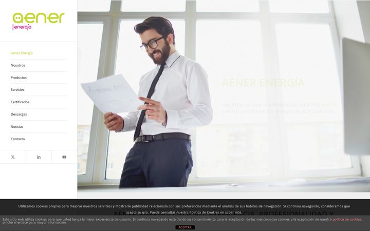 Screenshot von aener.com