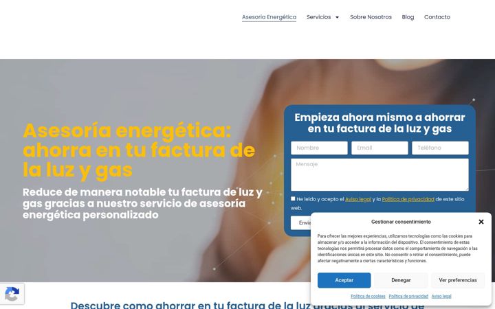 Captură de ecran a aenergetica.es