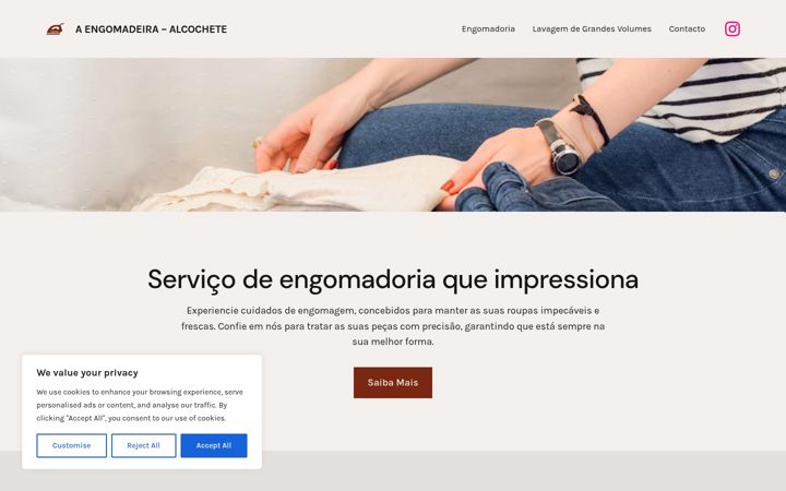 Screenshot of aengomadeira.pt