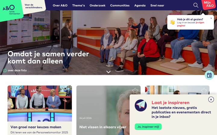 Screenshot of aeno.nl