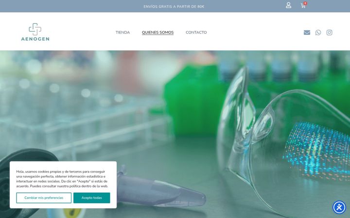 Screenshot von aenogen.com
