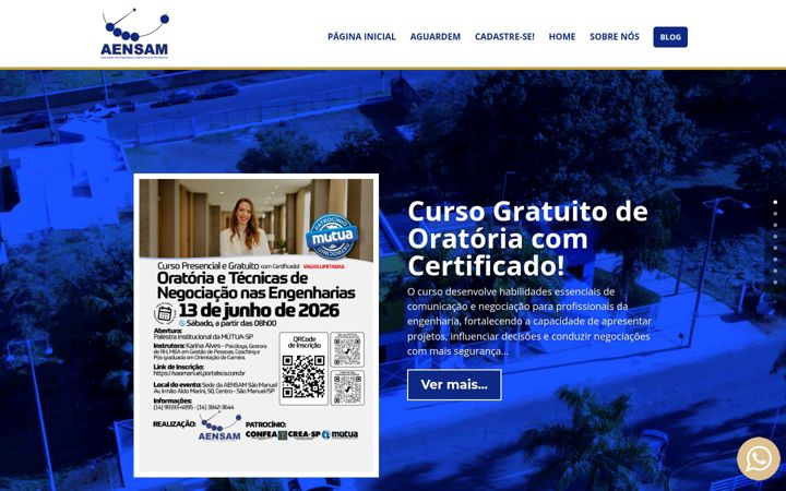 Screenshot von aensam.com.br