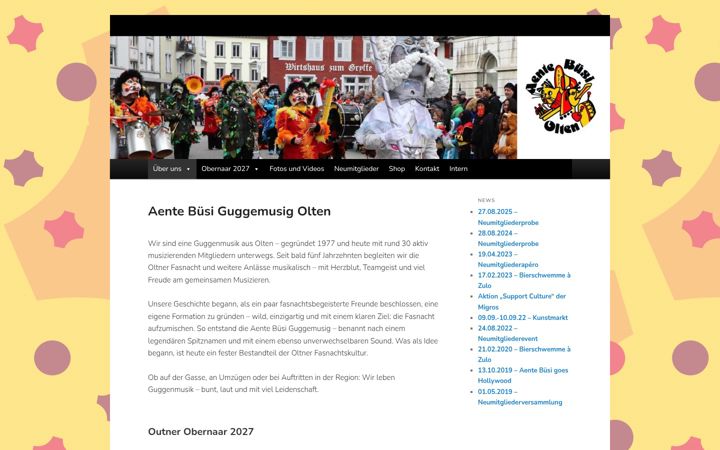 Screenshot of aentebuesi.ch