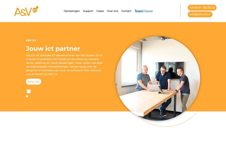 Screenshot di aenv-ict.nl