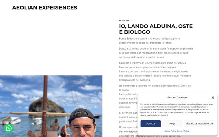 Screenshot of aeolianexperience.com