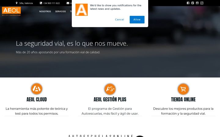 Screenshot του aeolservice.es
